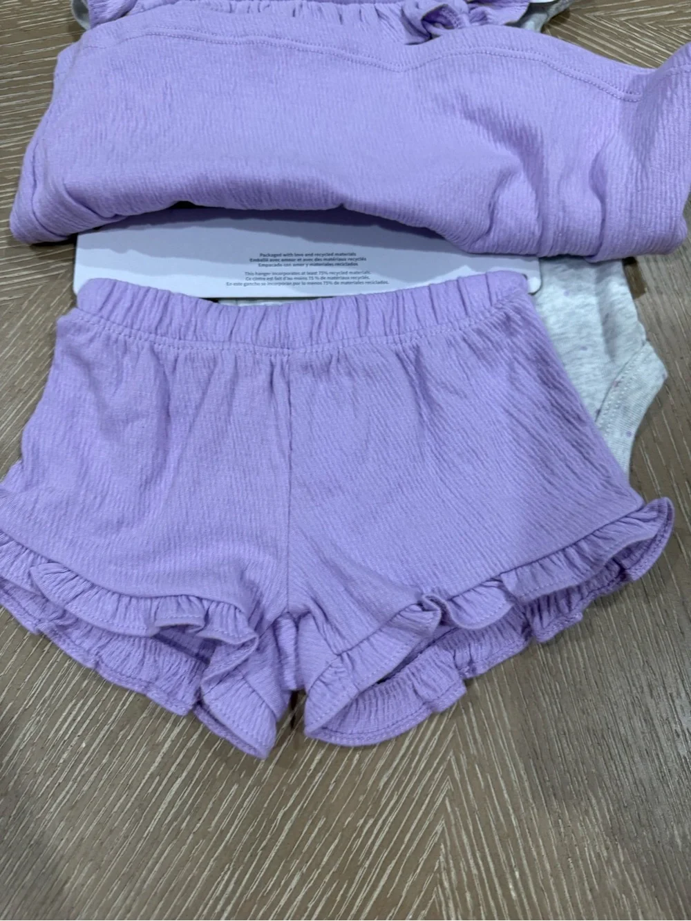Carter's Baby Girl 3m NWT Lavender Ruffle Tank & Shorts Set “mommy’s mini”